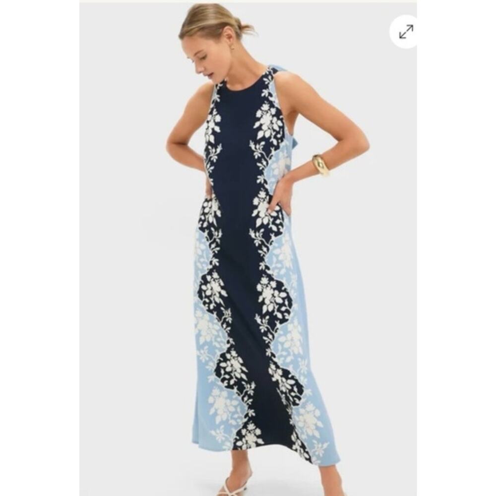 TUCKERNUCK Blue Fog Portia Dress New size Med Bow Back Detail Sleeveless maxi